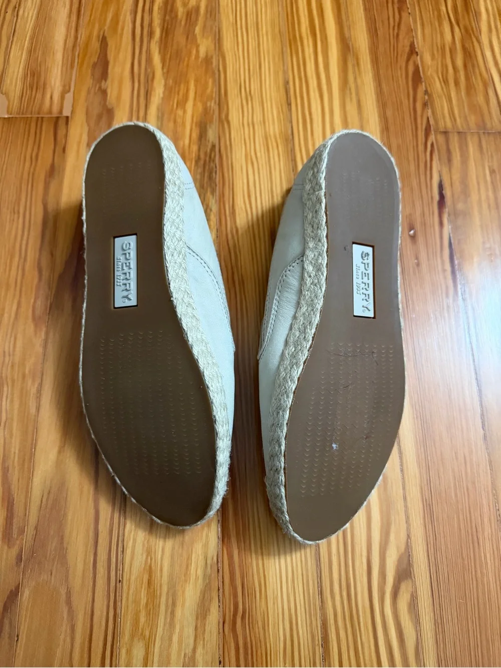 Sperry Women’s Slip-On Leather Espadrilles in Tan